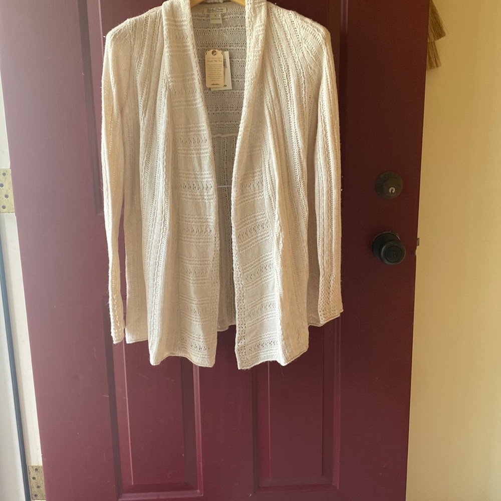 Lucky Brand Cream Cardigan Sweater